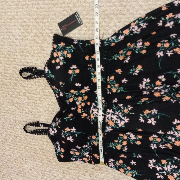 Moody Musings High-Low Boho Dress Dark Florals Plus Size Stretch Soft Homecoming - Picture 10 of 15